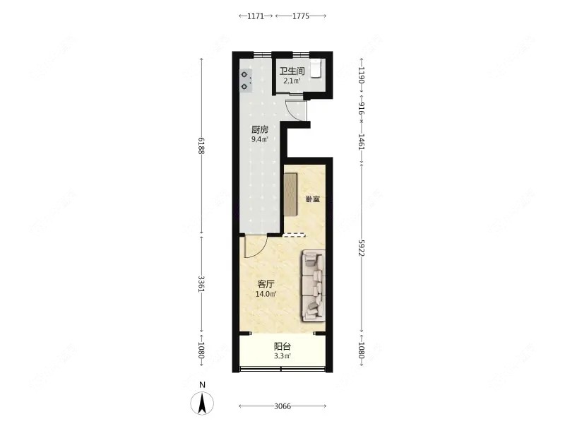 上海海滨新村在售二手房源户型图_小牛看房
