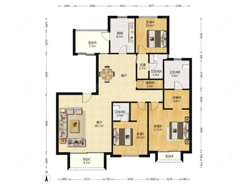 上海仁恒怡庭在售二手房源户型图_小牛看房