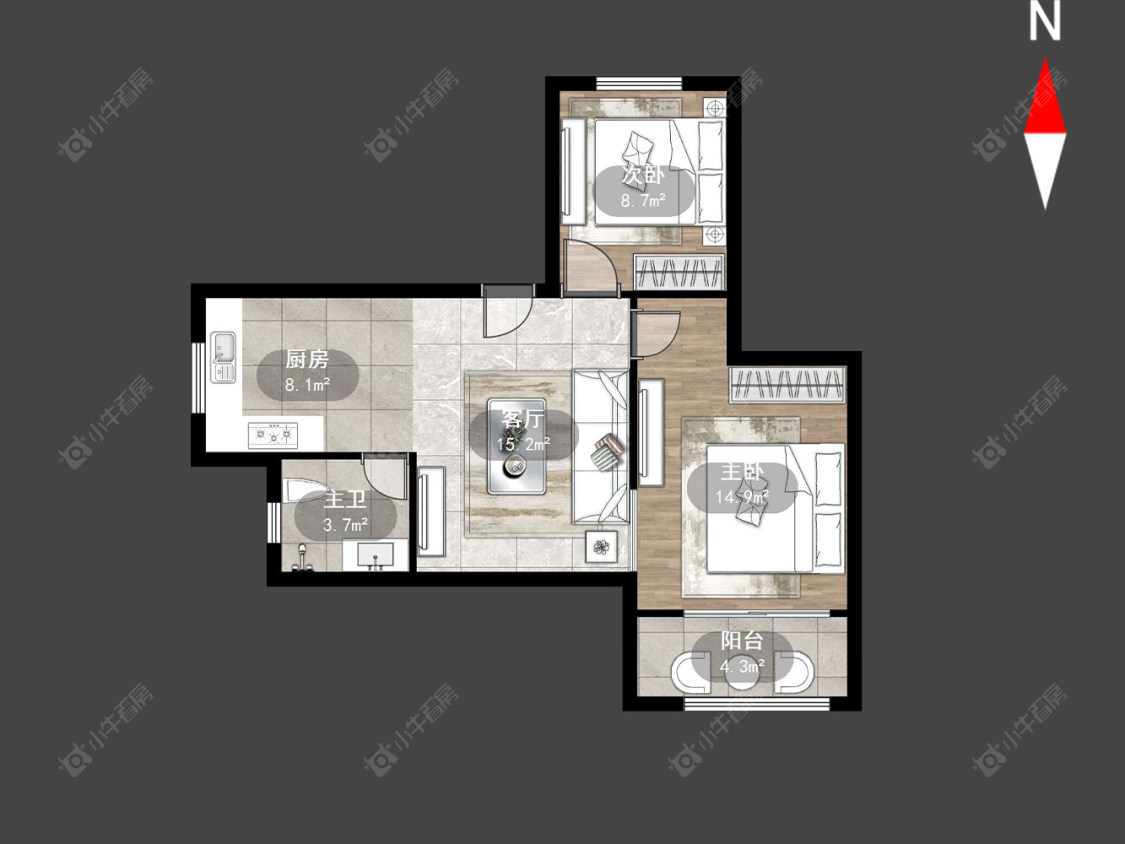 上海齐友佳苑在售二手房源户型图_小牛看房