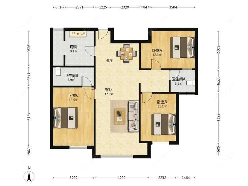 上海保利叶上海二期在售二手房源户型图_小牛看房