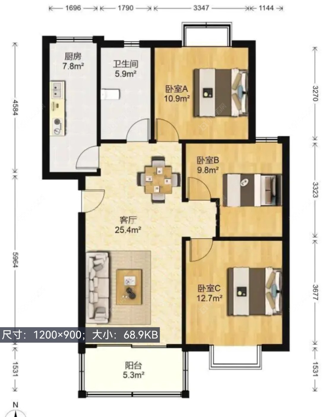 上海富丽苑在售二手房源户型图_小牛看房