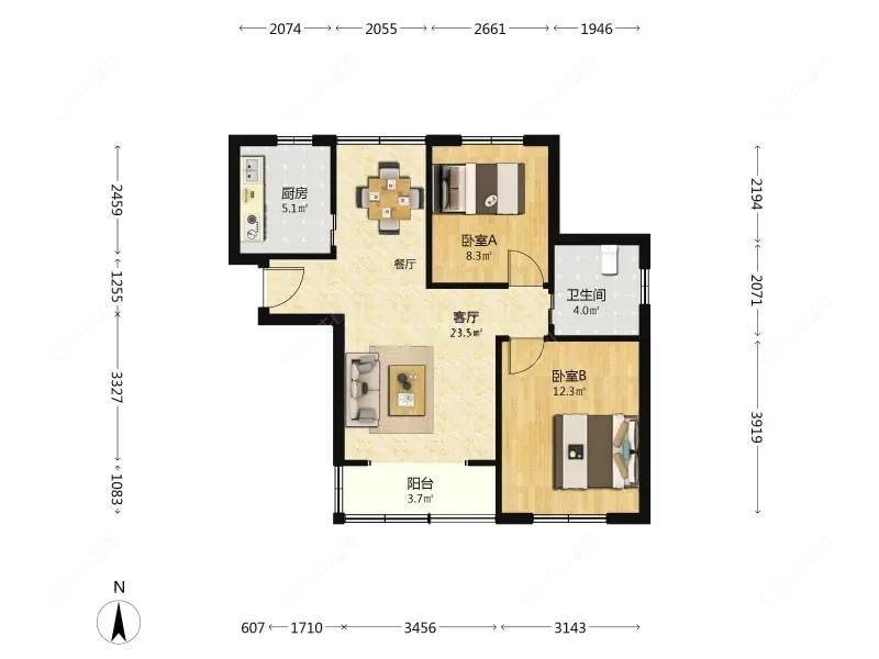 上海文宝苑在售二手房源户型图_小牛看房