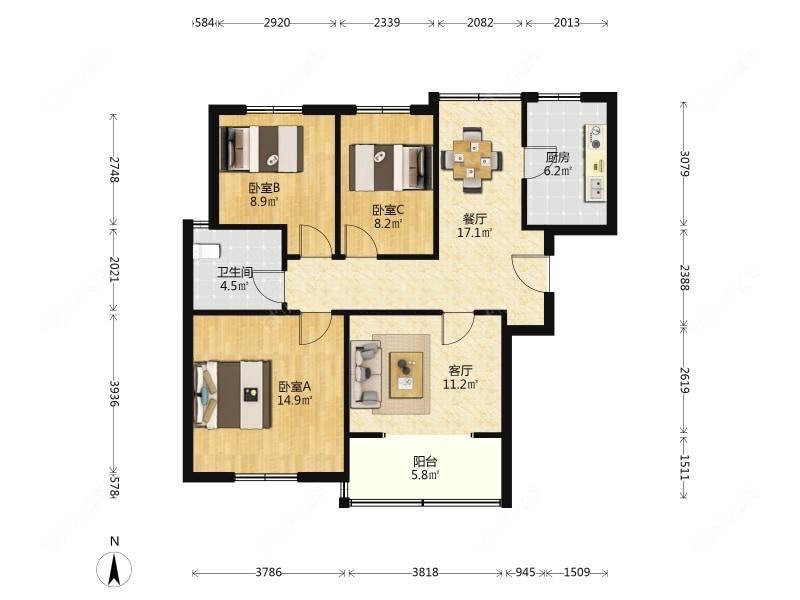 上海文宝苑在售二手房源户型图_小牛看房