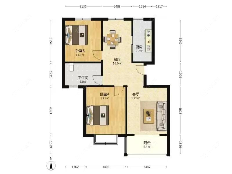 上海好日子大家园E区在售二手房源户型图_小牛看房