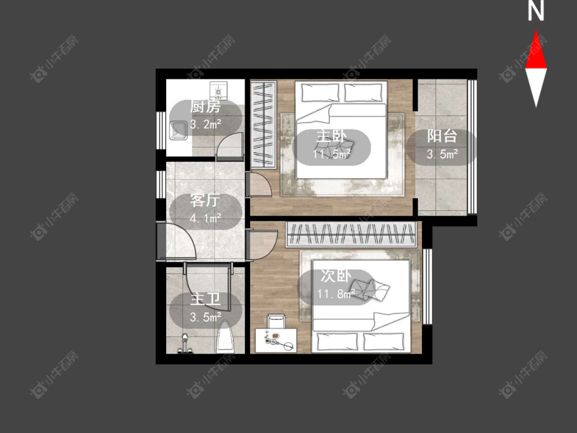 上海巴林小区在租房源户型图_小牛看房
