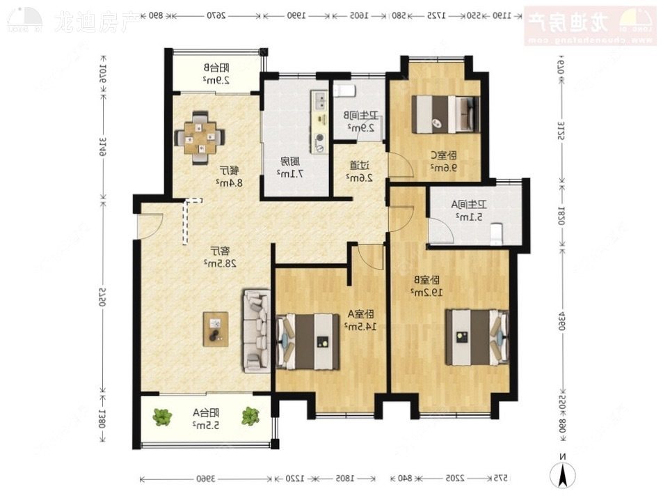 上海银光苑在售二手房源户型图_小牛看房