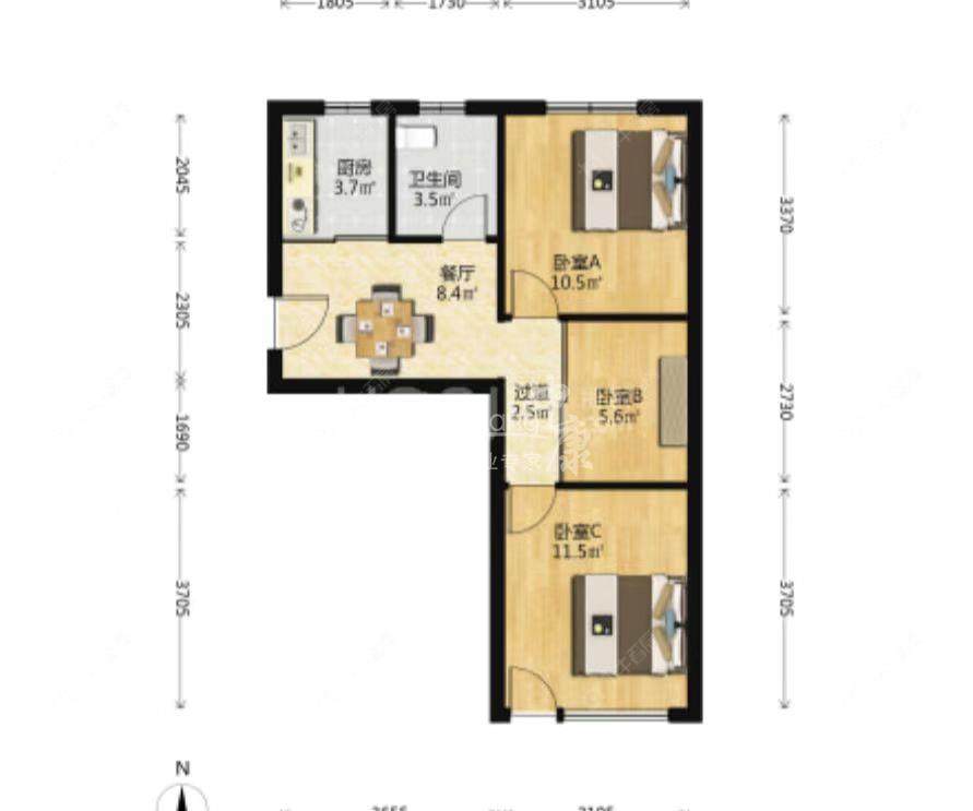 上海杜鹃路55弄在售二手房源户型图_小牛看房