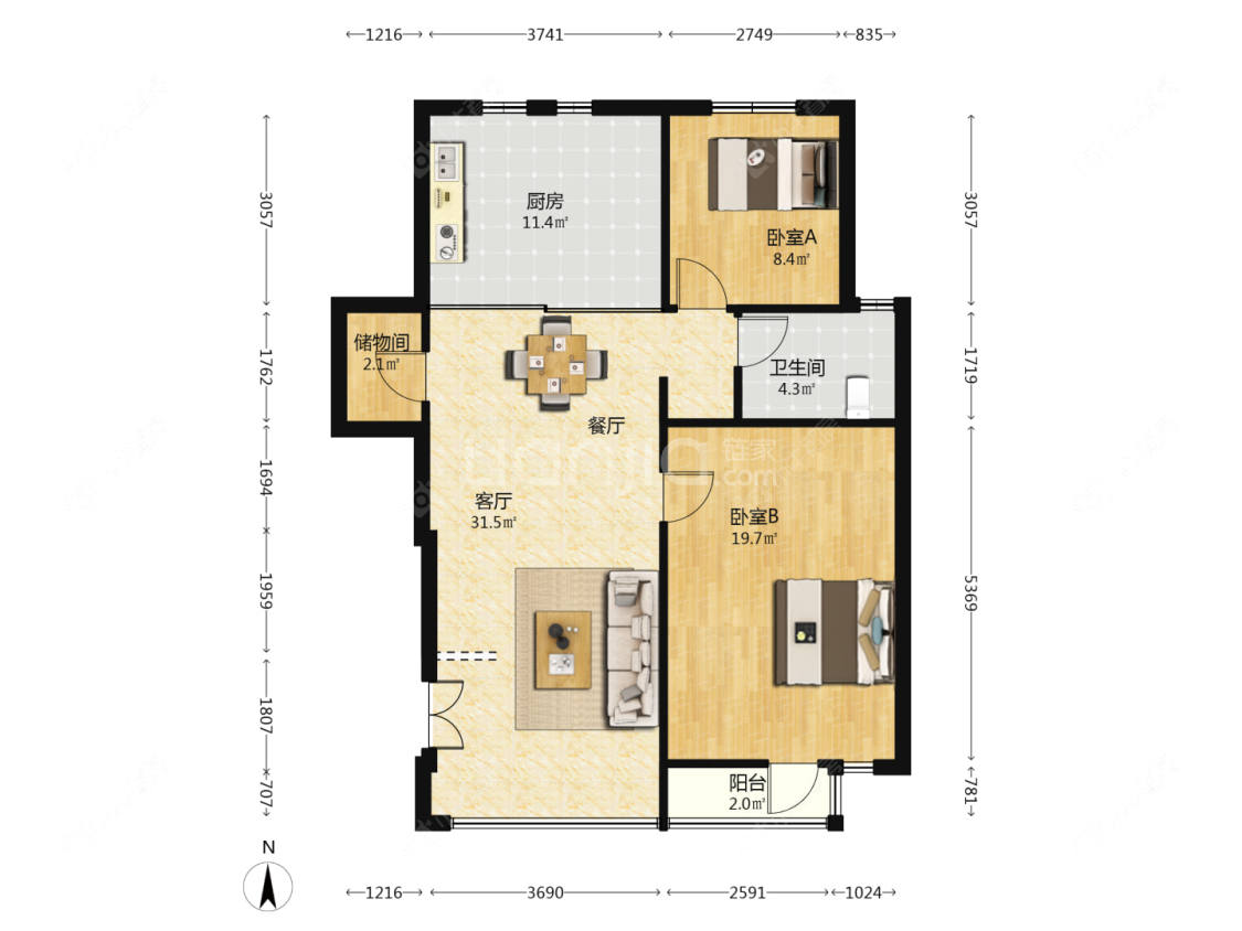 上海顺驰美兰湖在售二手房源户型图_小牛看房