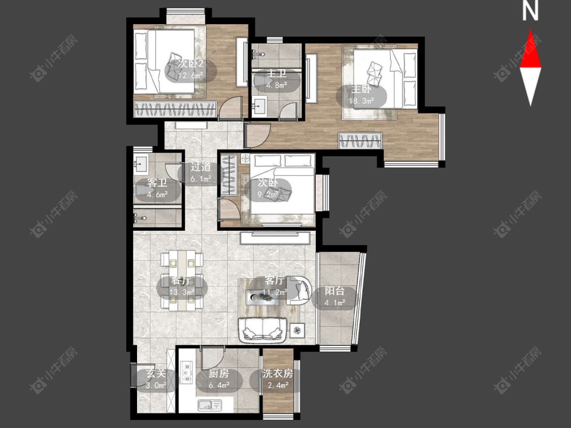 上海江临天下在售二手房源户型图_小牛看房