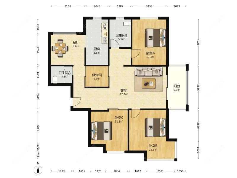 上海保利叶语一期在售二手房源户型图_小牛看房