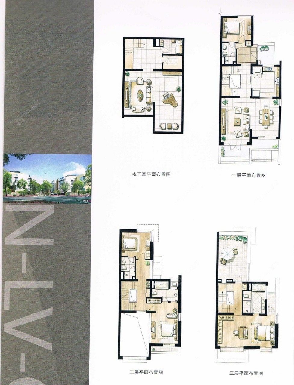 上海凯德林茵湖畔东区别墅区在售二手房源户型图_小牛看房
