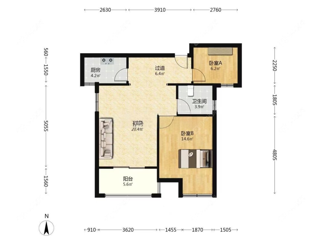上海象屿郦庭二期在售二手房源户型图_小牛看房