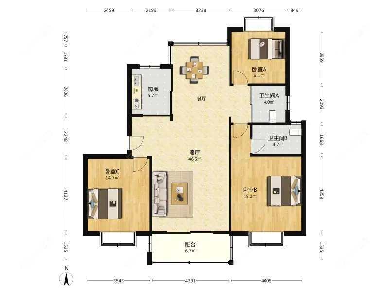 上海好日子大家园C区在售二手房源户型图_小牛看房