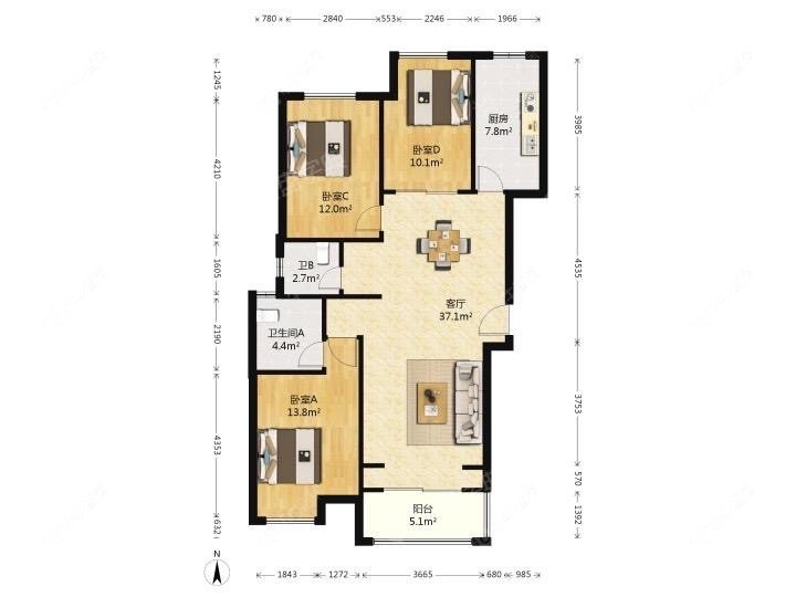 上海保利叶语二期在租房源户型图_小牛看房