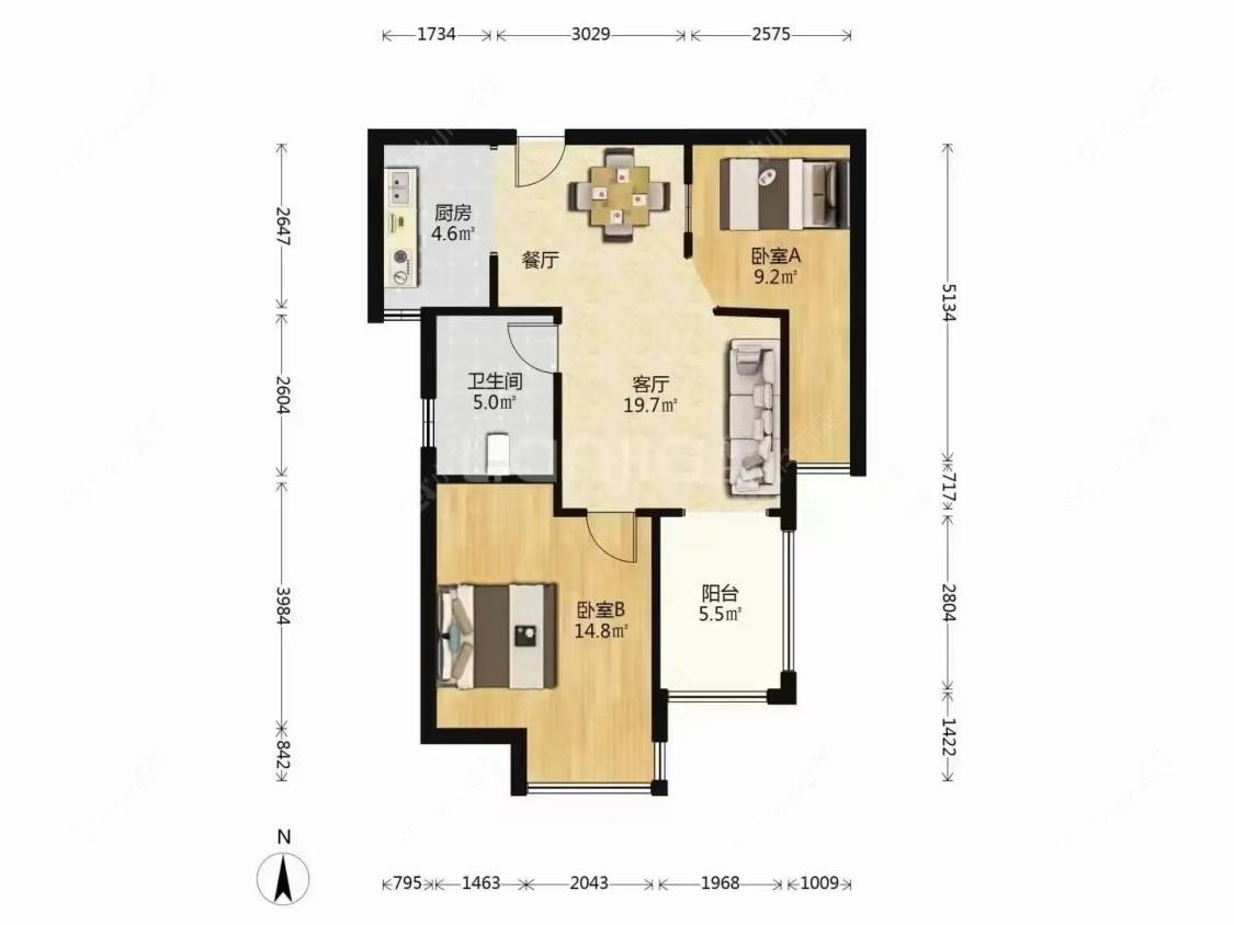 上海万业紫辰苑在租房源户型图_小牛看房