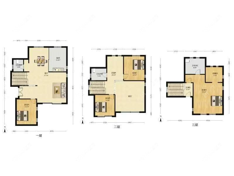 上海保利叶语一期别墅区在售二手房源户型图_小牛看房