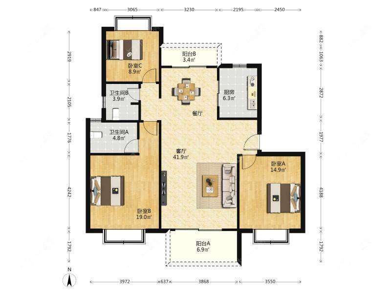 上海好日子大家园D区在售二手房源户型图_小牛看房
