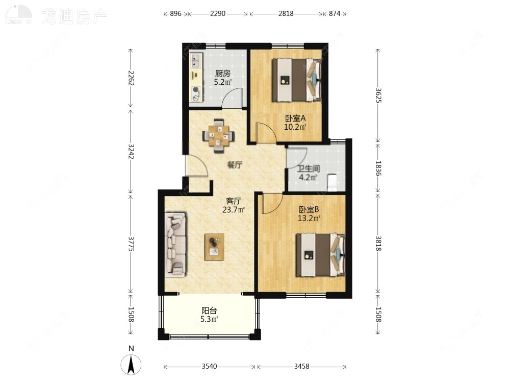 上海德川新苑在售二手房源户型图_小牛看房