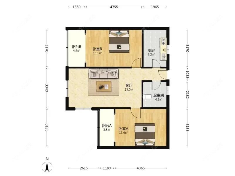 上海建银曙光小区在售二手房源户型图_小牛看房
