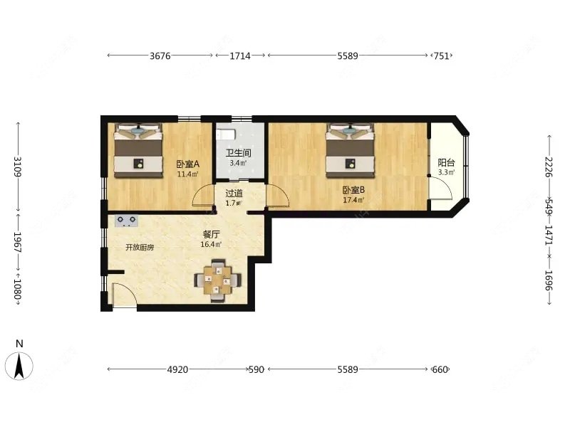 上海林绿家园在售二手房源户型图_小牛看房