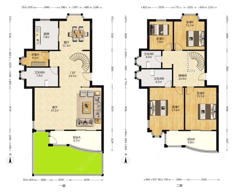 上海文化花园清华苑在售二手房源户型图_小牛看房