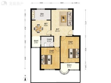 上海上浦小区2室1厅1卫在售二手房房源图片