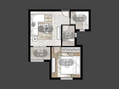 上海练祁佳城嘉盛园一期1室1厅1卫出租_小牛看房