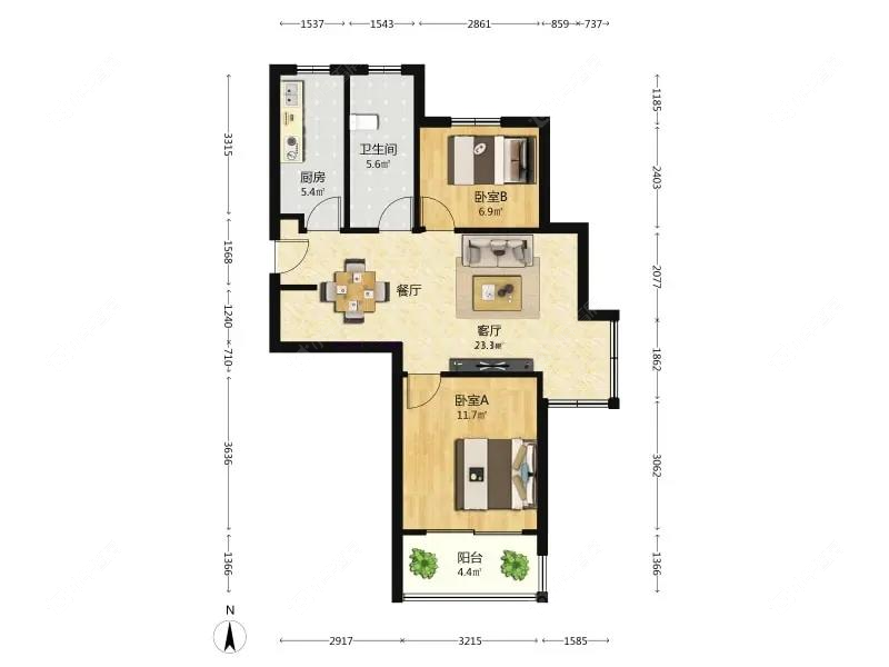 上海馨佳园十一街坊在售二手房源户型图_小牛看房