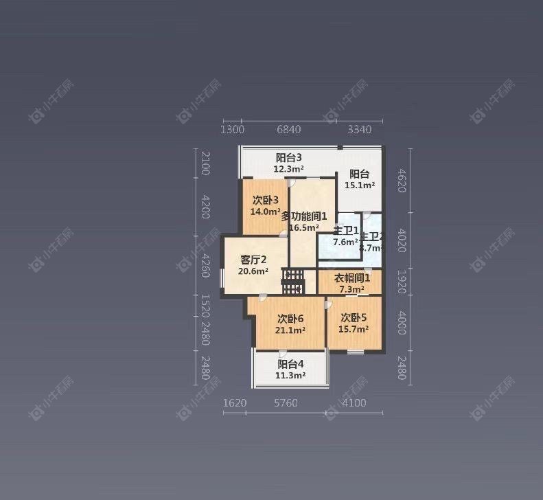 上海美兰金邸别墅区在售二手房源户型图_小牛看房