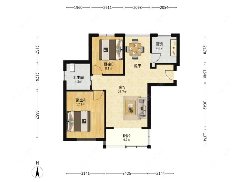 上海文宝苑在租房源户型图_小牛看房