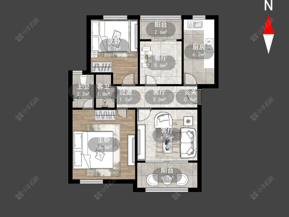 上海德锦苑在售二手房源户型图_小牛看房