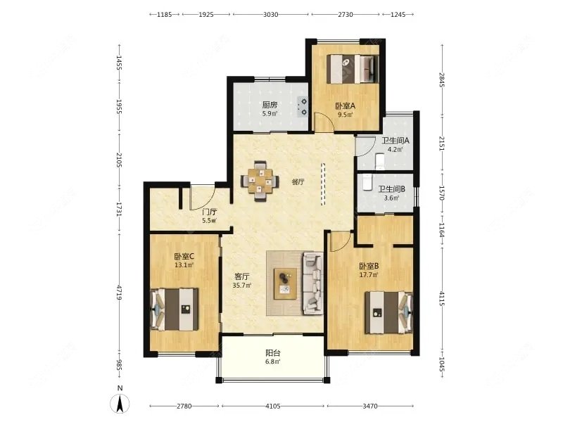 上海绿地海珀璞晖在售二手房源户型图_小牛看房