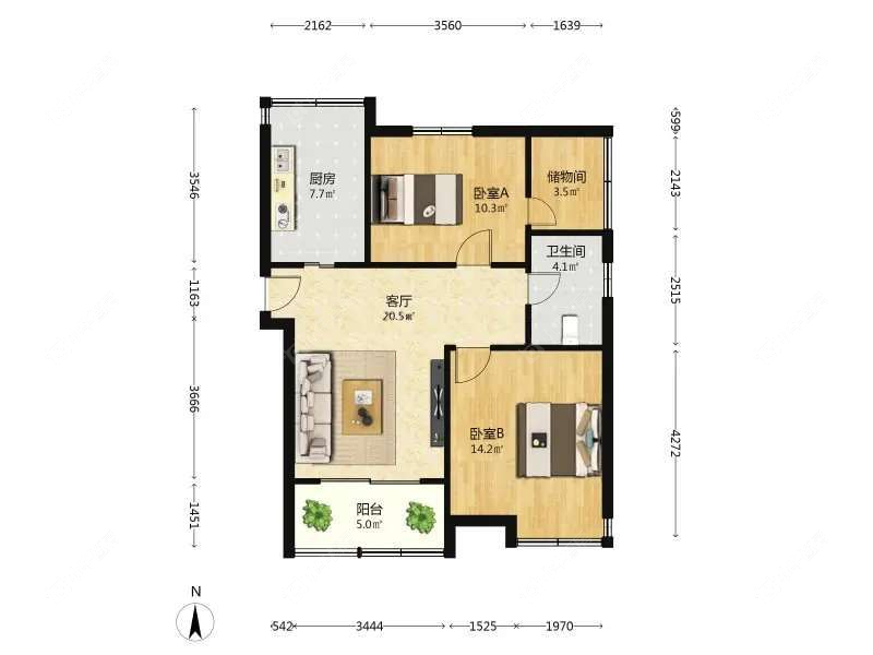 上海馨佳园一街坊在售二手房源户型图_小牛看房