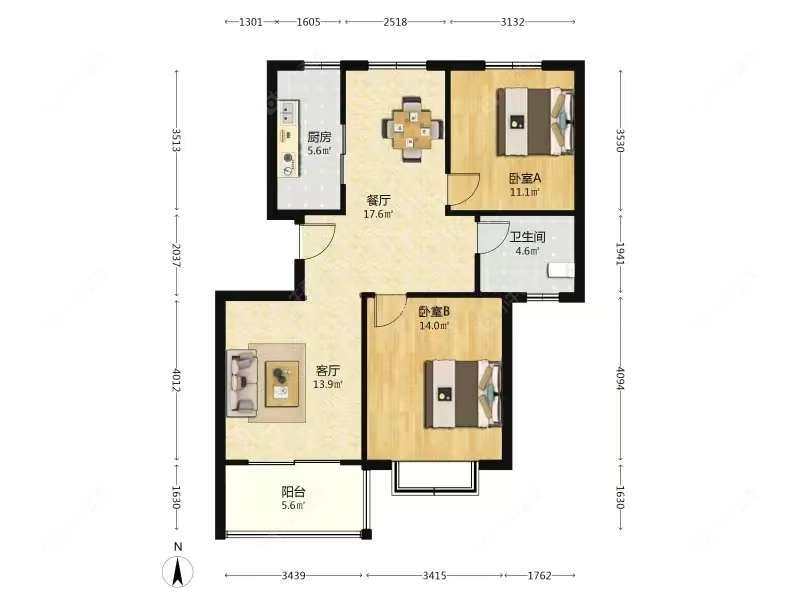 上海菊祥苑在售二手房源户型图_小牛看房
