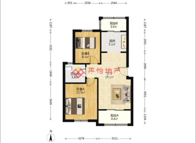 上海美罗家园润苑2室2厅1卫在售二手房房源图片