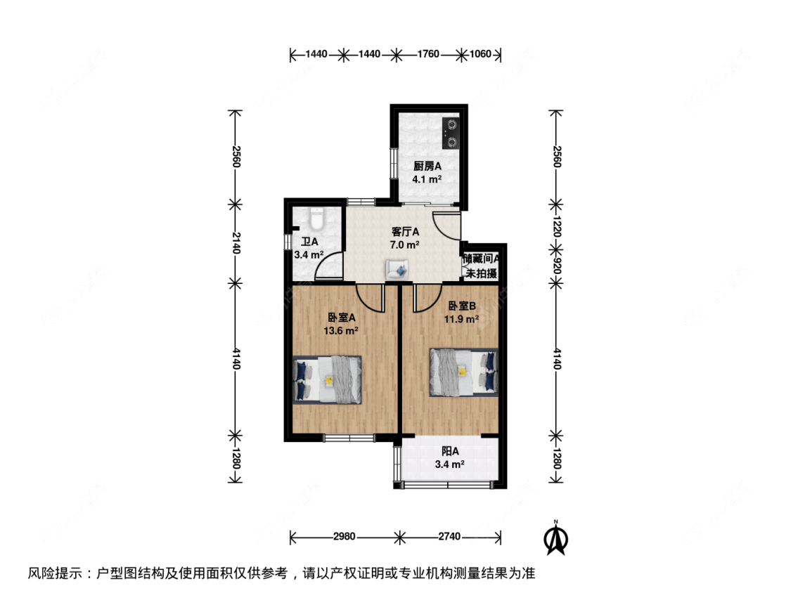上海云台一小区在租房源户型图_小牛看房