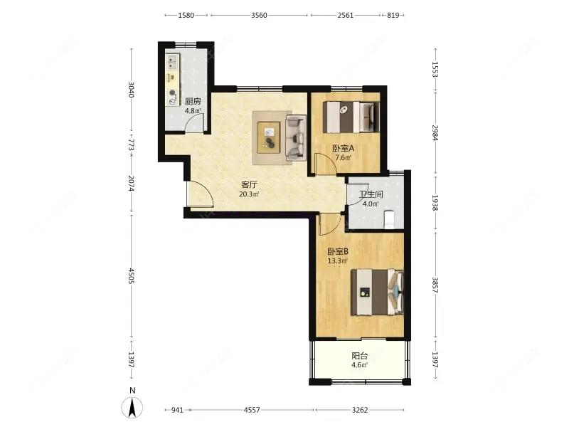 上海中怡家园在售二手房源户型图_小牛看房