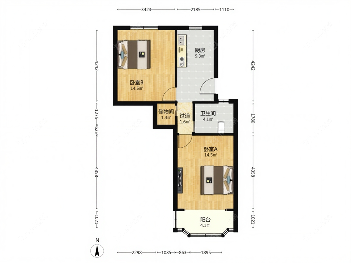 上海丰庄四村在售二手房源户型图_小牛看房