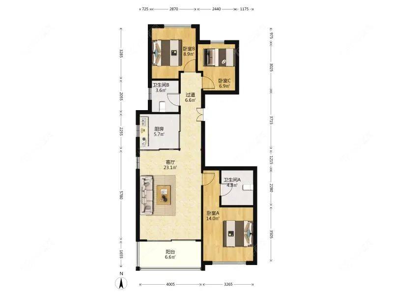 上海阳光城滨江悦在售二手房源户型图_小牛看房