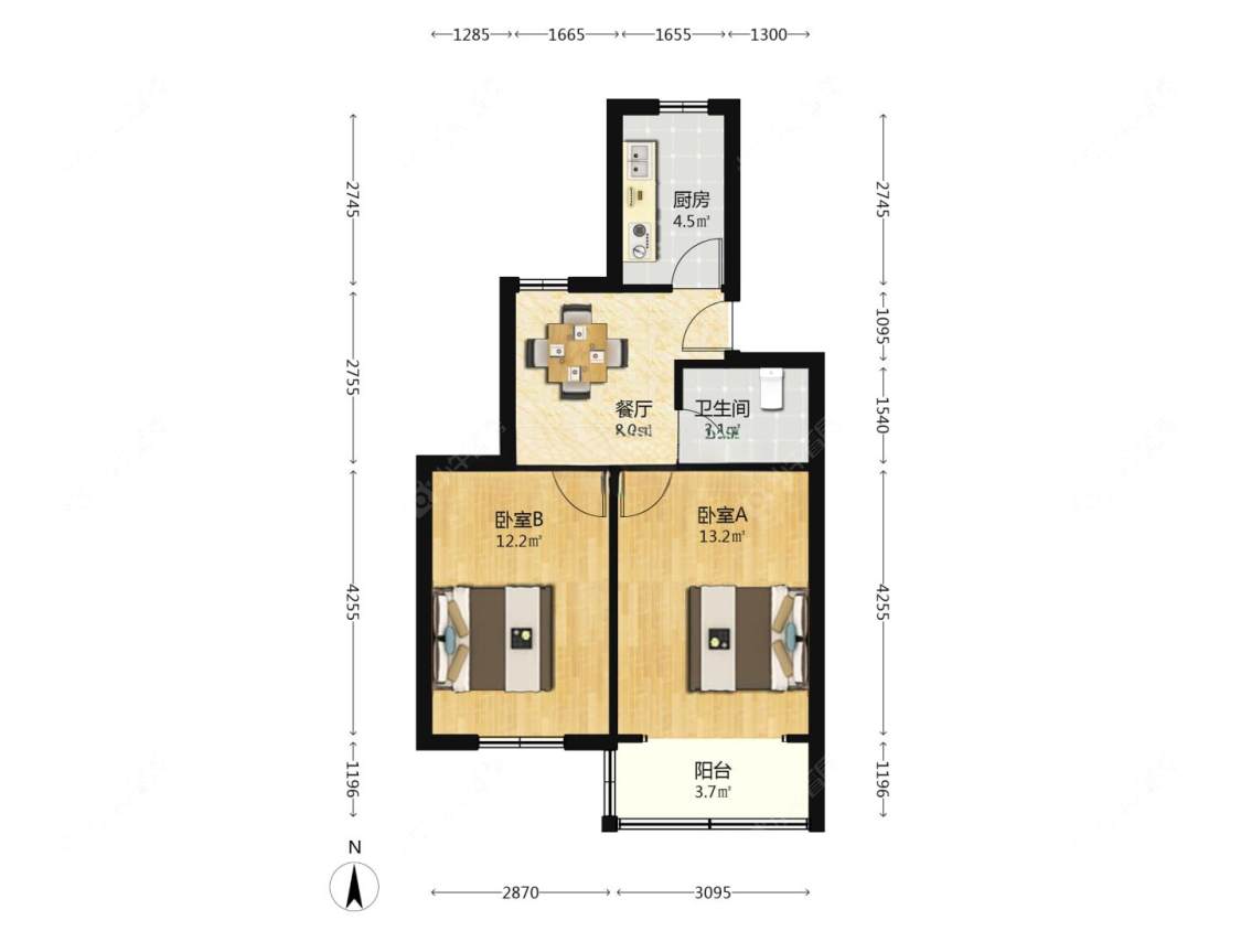 上海云台一小区在售二手房源户型图_小牛看房