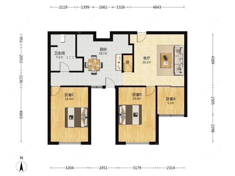 上海宝沁苑在售二手房源户型图_小牛看房