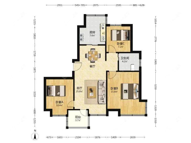 上海馨佳园六街坊在售二手房源户型图_小牛看房