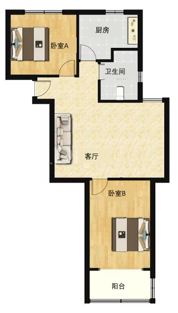 上海黄山二村2室2厅1卫在售二手房房源图片