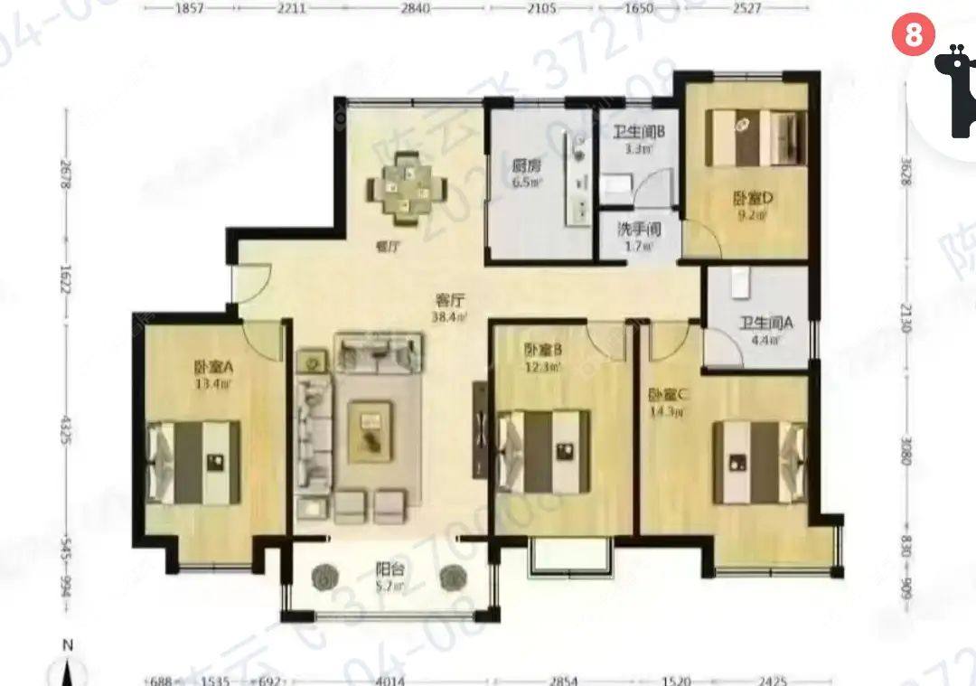 上海万业紫辰苑在售二手房源户型图_小牛看房