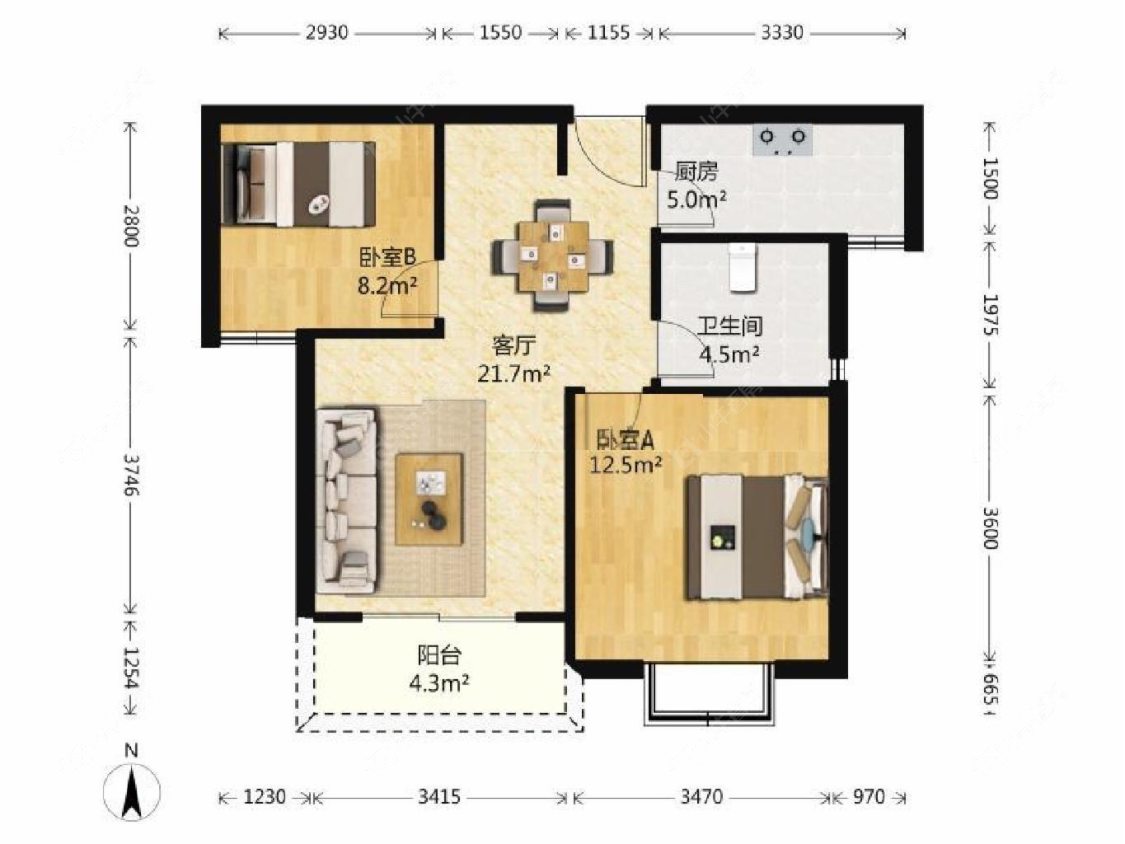 上海古北菊翔苑北区在售二手房源户型图_小牛看房