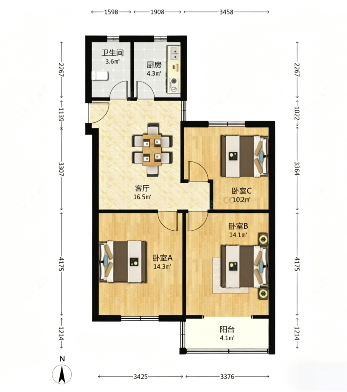 上海孙桥花苑在售二手房源户型图_小牛看房