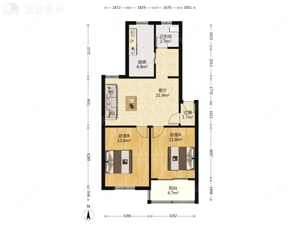 上海妙城公寓东区在售二手房源户型图_小牛看房