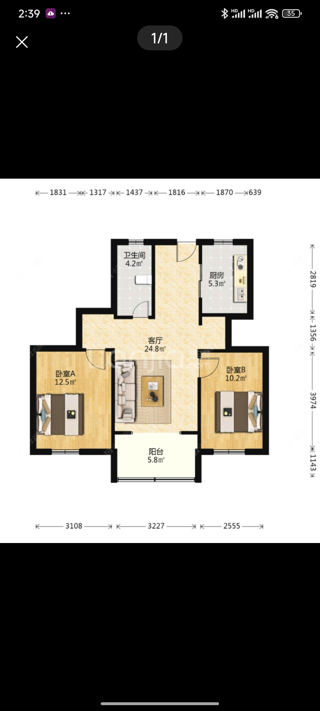上海佘北家园梧桐苑在售二手房源户型图_小牛看房
