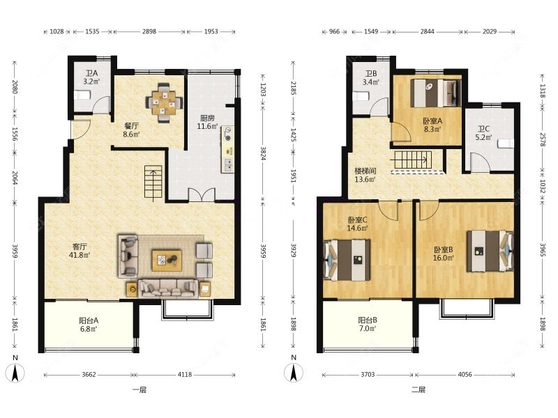 上海公园3000在售二手房源户型图_小牛看房