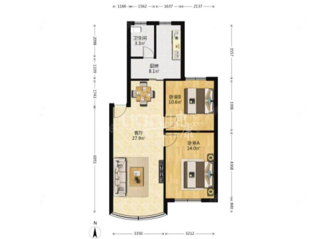 上海海东公寓在售二手房源户型图_小牛看房